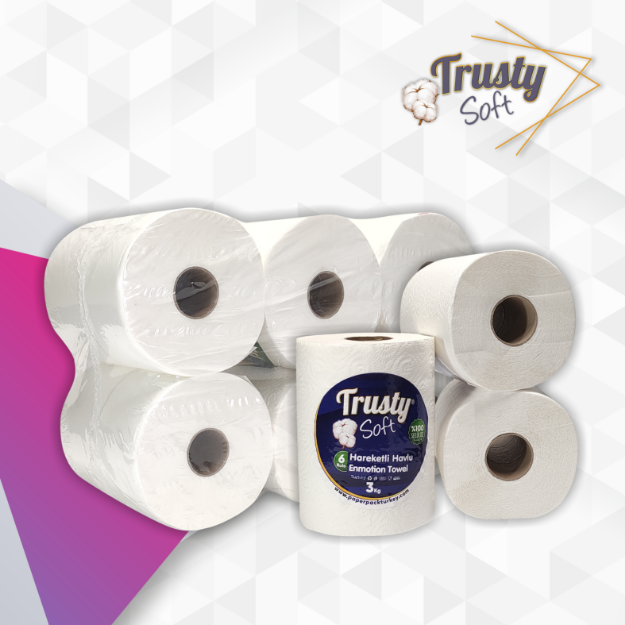 Picture of TRUSTY HAREKETLİ HAVLU 3 KG 120M SARIM KOLİDE 6 LI 25cm /12,5cm PERF